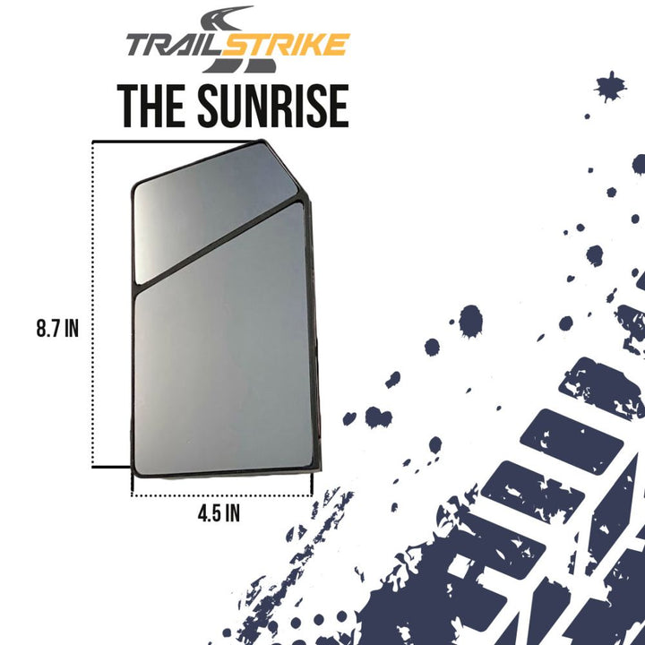 Trailstrike Sunrise V1 Aluminum Universal Sideview Mirror For UTV with LED Spot Light