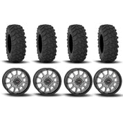System 3 ST-5 Aluminum Gun Metal Grey 15" Wheels And XTR370 Tires [32x10-15]