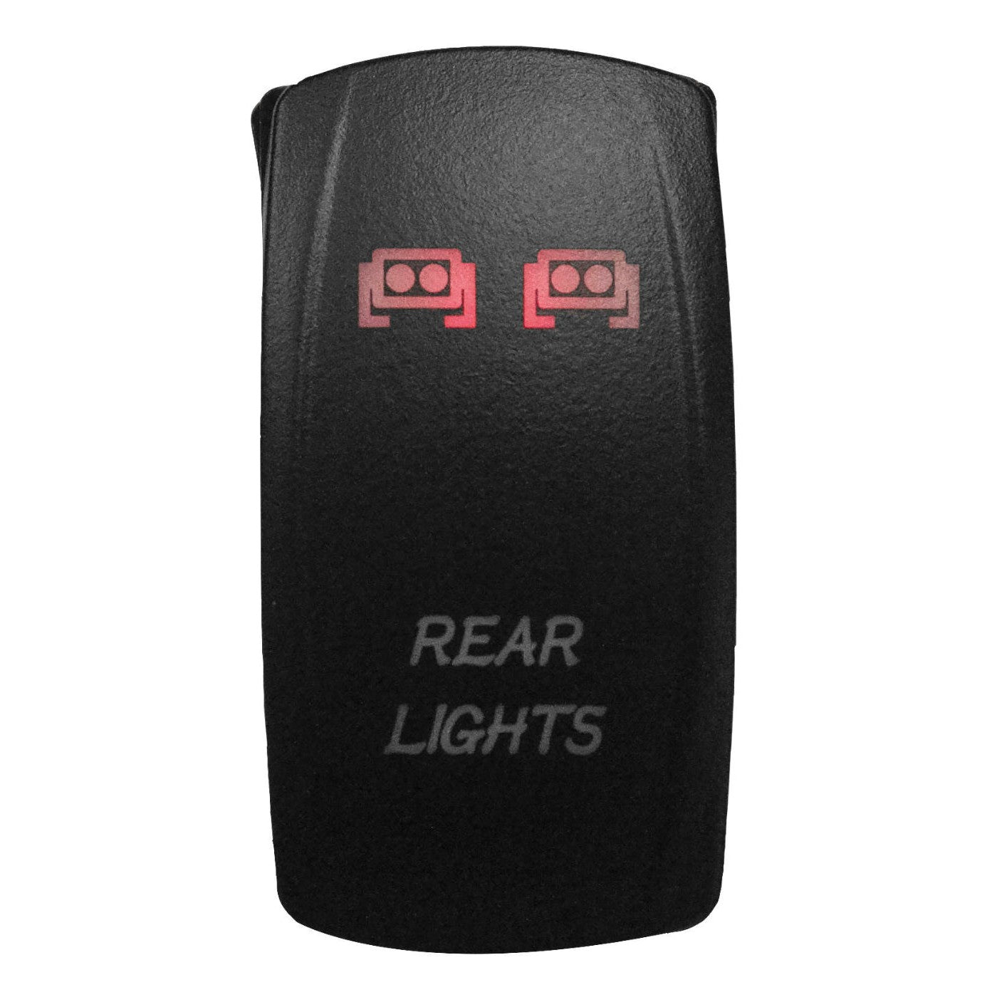 DragonFire Racing Laser-Etched Dual LED Switch - Rear light on/off - Red - 04-0071