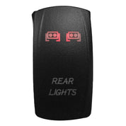 DragonFire Racing Laser-Etched Dual LED Switch - Rear light on/off - Red - 04-0071