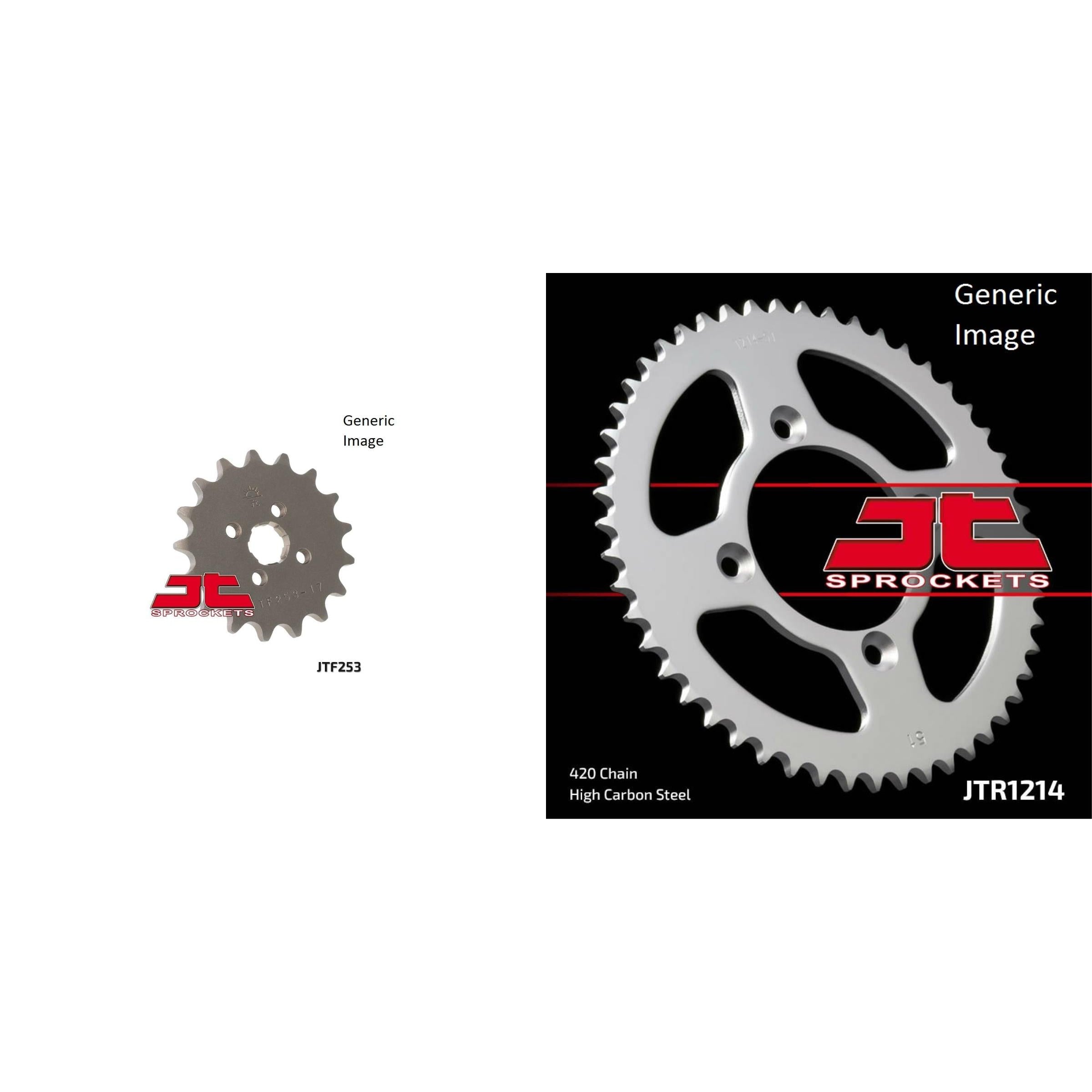 JT SPROCKETS Front and Rear Steel Sprocket Kit for OffRoad HONDA XR70R 1997-1999