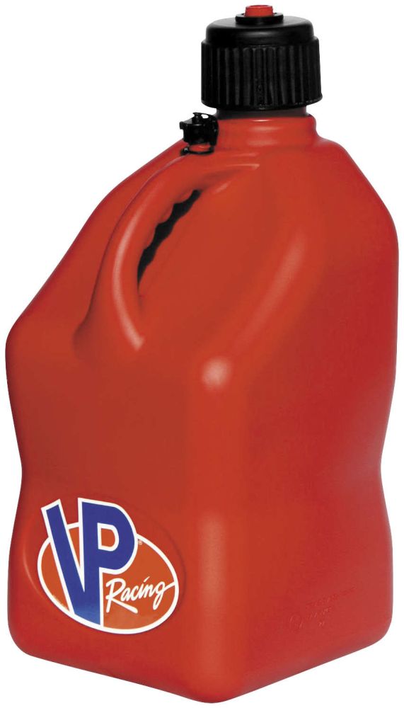 VP Racing 3 Pack Red 5.5 Gallon Square Utility Jugs + 3 Deluxe Fill Hoses