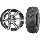 Set of 2 Mounted Wheel and Tire Kit Wheel: 12x7 2+5 4/110 Tire: 26x10-12 6 Ply