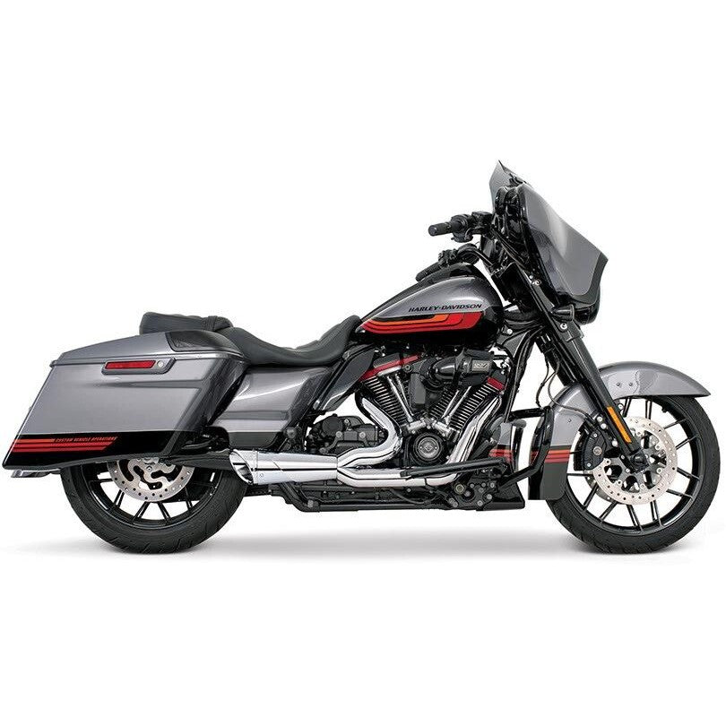 Freedom Performance Combat 2 Into 1 Shorty Exhaust Chrome With Chrome Tip HD00851