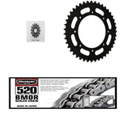 520 BMOR Chain, Front & Rear Steel Sprocket Kit KAWASAKI KLR 650 1990-2016