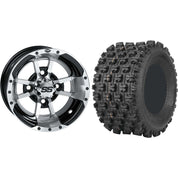 Set of 2 Mounted Wheel and Tire Kit Wheel: 9x8 3+5 4/110 Tire: 20x11-9 4 Ply
