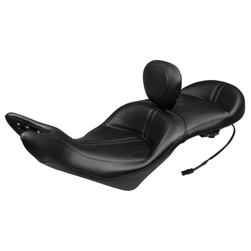 Mustang Vintage Super Solo With Backrest and Recessed Rear Passenger Seat Black 76084