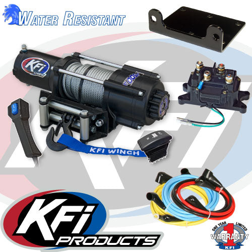 Winch Kit 4500 lb Wide For Polaris RZR XP 1000 Trails & Rocks 2019-2021 (Steel Cable)