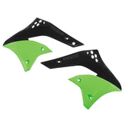 Acerbis Original Black/Green 06 Radiator Shrouds for Kawasaki - 2043740215