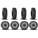 Llantas System 3 SB-6 Beadlock color gris metalizado de 15" y neumáticos XC450 [32x10R-15]