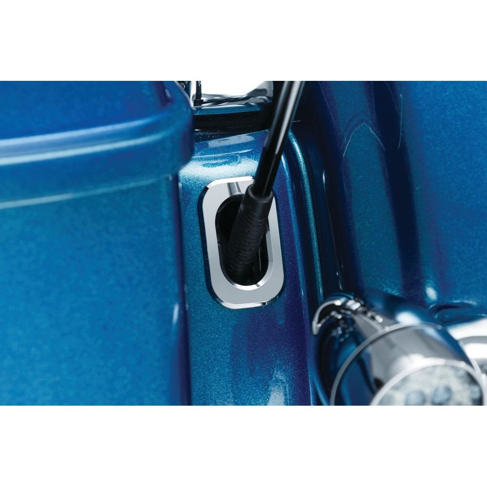 Kuryakyn Rear Chrome Fender Antenna Hole Accent Cover Harley 06+ Touring Bagger