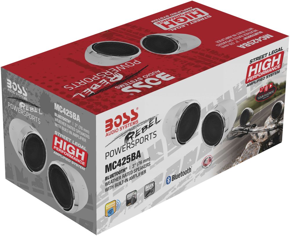 Boss 600 best sale watt motorcycle speakers