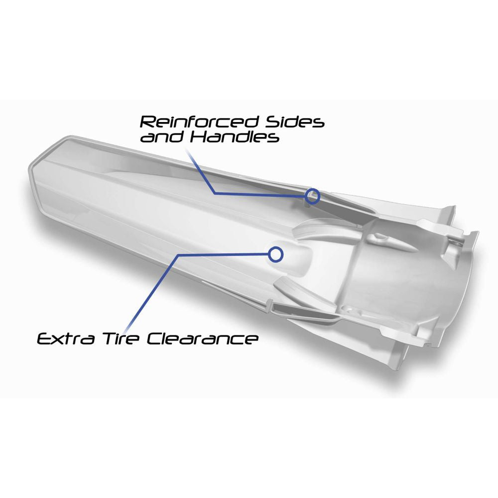 Cycra Powerflow Rear Fender White - 1CYC-1821-42