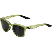 100% Hudson Sunglasses Matte Translucent Olive Slate with Black Mirror Lens - 61028-296-61
