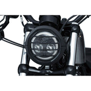 Kuryakyn Dillinger Headlight Trim Satin Black 5-3/4"