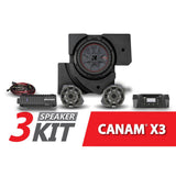 Sistema completo de altavoces Kicker de 3 altavoces SSV Works, listo para usar, para Can-Am Maverick X3 (2017-2022)