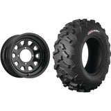 Set of 2 Mounted Wheel and Tire Kit Wheel: 14x7 4+3 4/137 Tire: 26x11-14 8 Ply