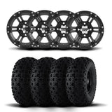 ITP SS212 12" Matte Black Wheels And Holeshot ATR Tires [25x8-12]