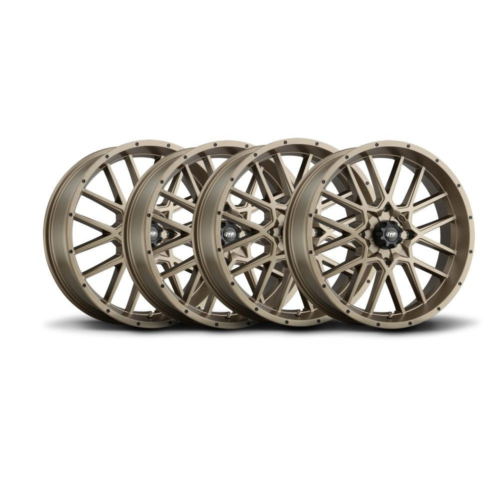 ITP Set of Four Storm Series Hurricane Wheels Bronze 20x6.5 4/137 4+2.5