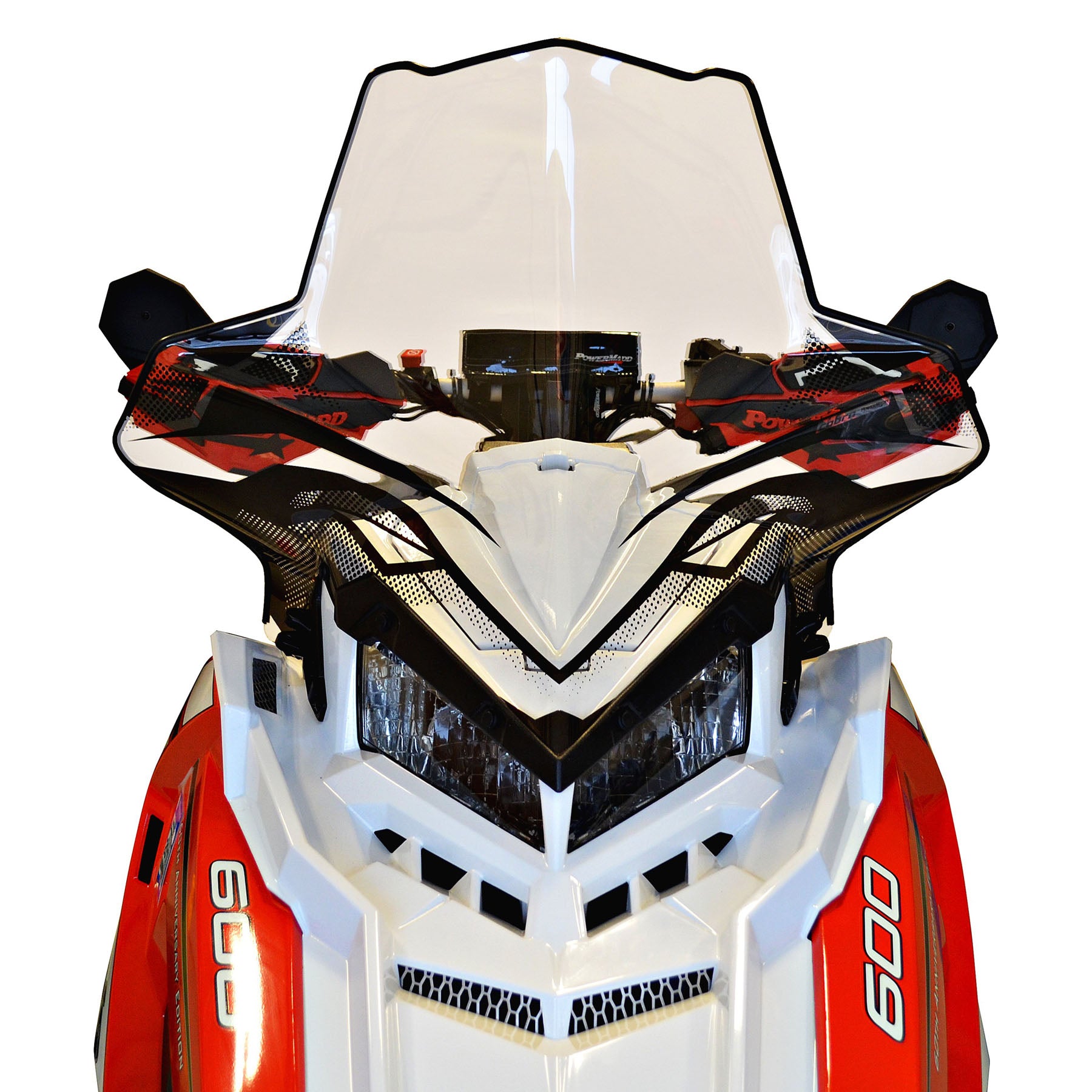 Powermadd Polaris Axys Tall, Clear W/Black Graphics 20.5 11640