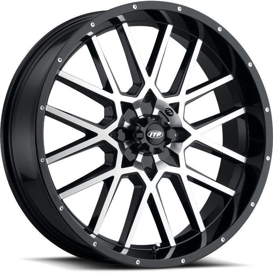 ITP Storm Series Hurricane Wheel Machined Black 20x6.5 4/137 4+2.5 2022517546B