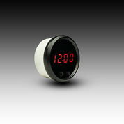Intellitronix Clock LED Digital in Black Bezel - Red