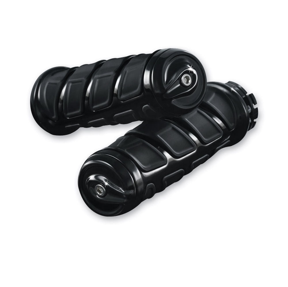 KURYAKYN GLOSS BLACK KINETIC HANDLEBAR GRIPS 2015-2017 INDIAN SCOUT MODELS 6368