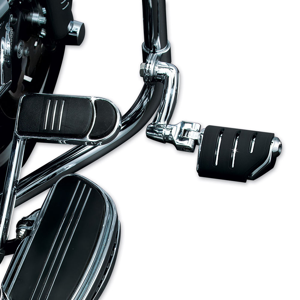 Kuryakyn Chrome Longhorn Offset Highway Trident Pegs 1-1/4" Guard Harley Honda