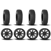 System 3 ST-6 Aluminum Dark Tint 14" Wheels And XT400 Tires [27x10R-14]