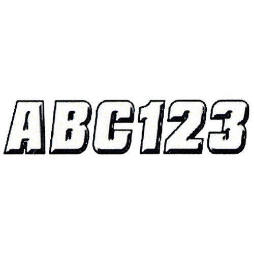 2 LETTER & NUMBER KIT WHITE /BLACK