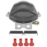 Piloto trasero integrado y secuencial para Kawasaki EX650 Ninja 650R 2006-2008 tintado/ahumado