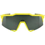 100% Speedcraft Sunglasses Soft Tact Banana with Grey Green Lens - 61001-004-74