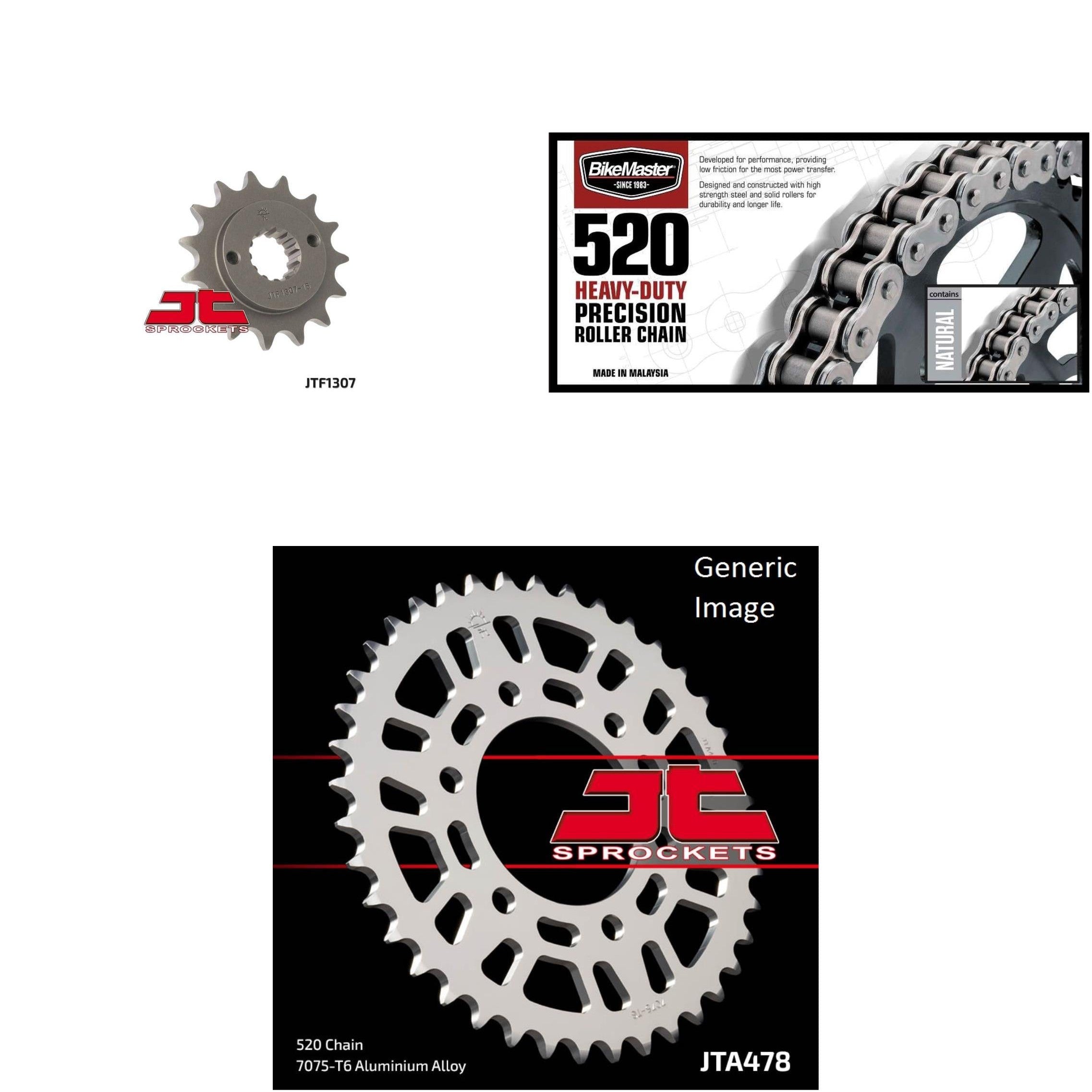 520H Chain GLD,Front & Rear Sprocket Kit KAWASAKI ZX600 Ninja ZX-6RR 2003-2004