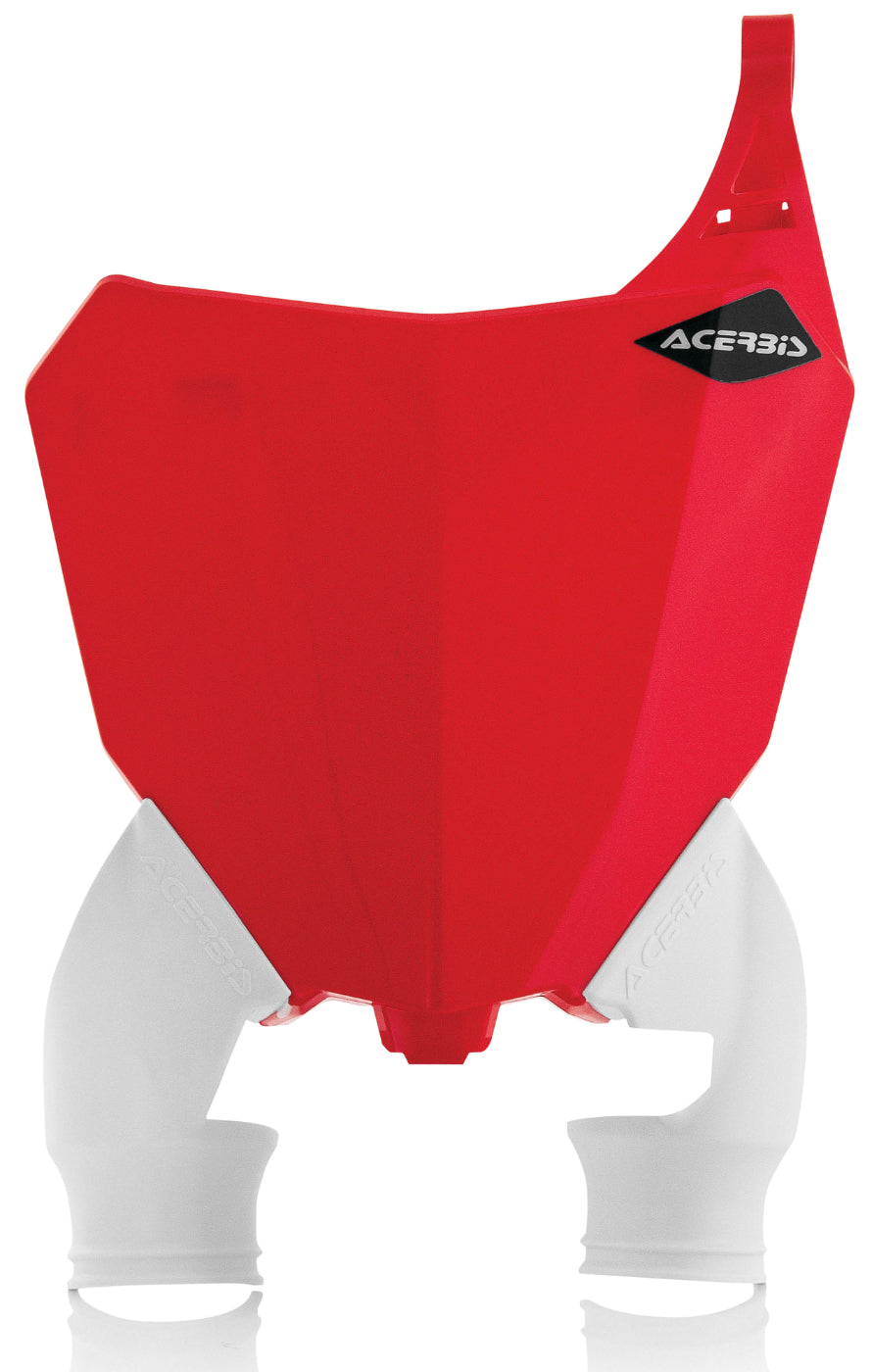 Acerbis Red/White Raptor Front Number Plate for Honda - 2630771005