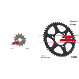 JT SPROCKETS Front and Rear Steel Sprocket Kit for OffRoad HONDA NX250 1988-1990