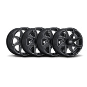 ITP Set of Four Twister Wheels Black 14x7 4/156 5+2