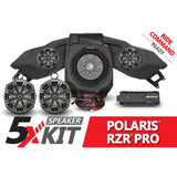 Sistema de sonido SSV Works Phase X Kicker de 5 altavoces listo para usar para Polaris RZR Pro XP 2020-2022