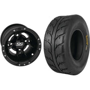 Set of 2 Mounted Wheel and Tire Kit Wheel: 10x8 3+5 4/110 Tire: 22x10-10 4 Ply