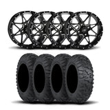 Rines ITP Tornado de 15" en negro mate y neumáticos Terra Claw [30x10R-15]