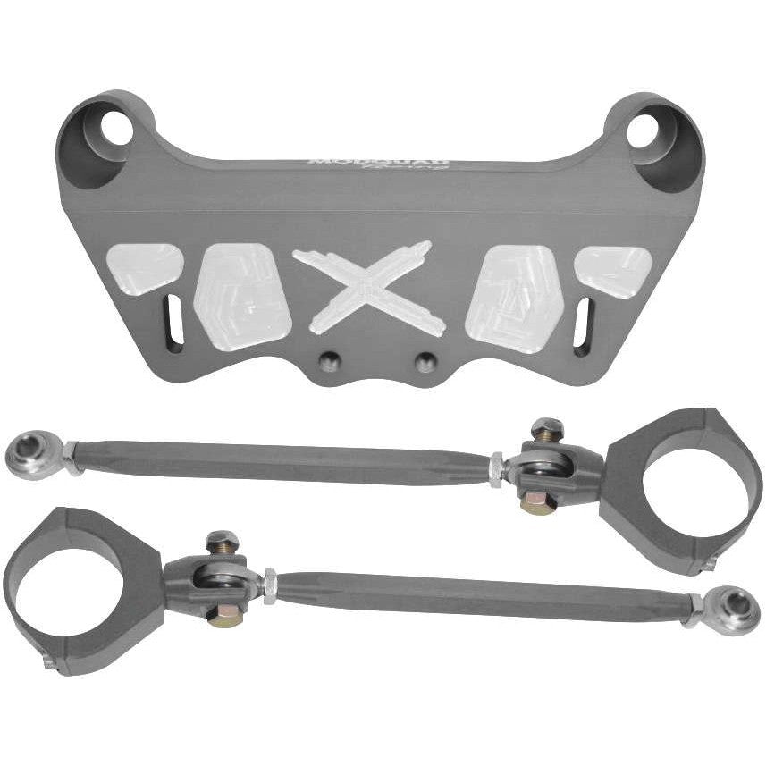 Modquad Front Upper Shock Mount and Brace Kit For Can-Am Maverick X3 900 X rs Turbo R 2017-2020 Grey