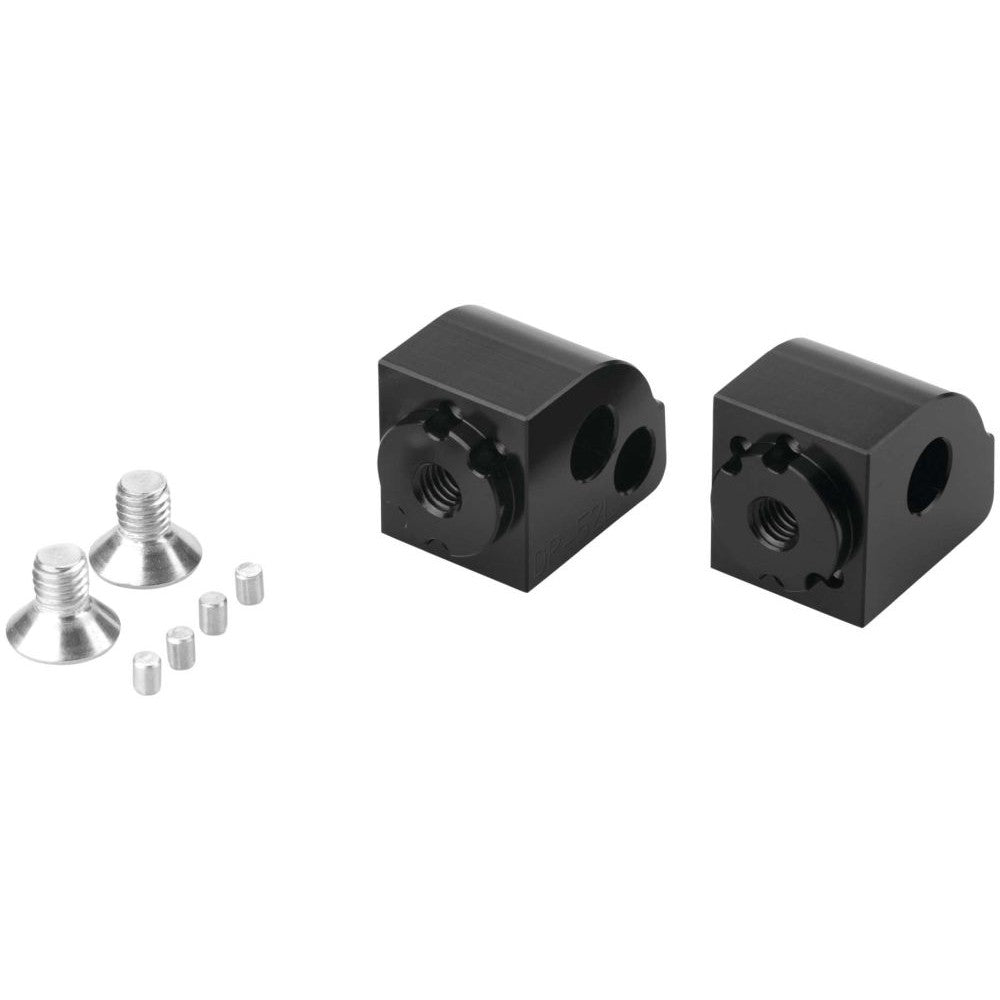 Puig Adjustable Footpeg Adaptors Passenger Black - 20255N