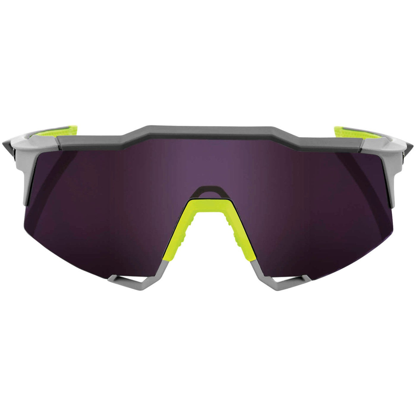 100% Speedcraft Sunglasses Soft Tact Midnight Mauve with Purple Lens - 61001-053-78