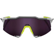 100% Speedcraft Sunglasses Soft Tact Midnight Mauve with Purple Lens - 61001-053-78