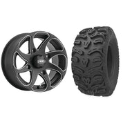 Set of 2 Mounted Wheel and Tire Kit Wheel: 14x7 5+2 4/110 Tire: 26x11-14 8 Ply