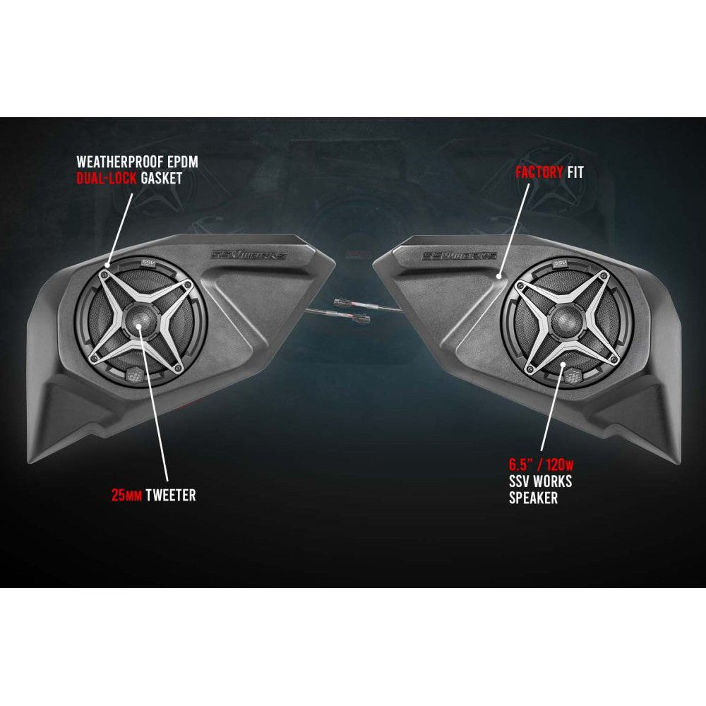 SSV Works Rear Door 6.5" Add On Kicker Speaker Pods For Polaris RZR Pro 2020-2022