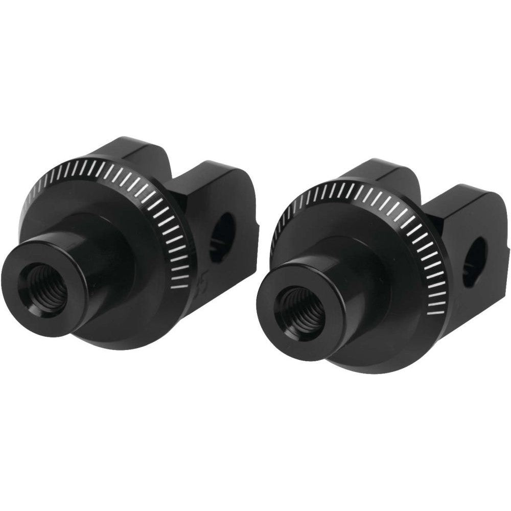 Puig Adventure Footpeg Adaptors Black Front - 7200N