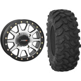 Set of 2 Mounted Wheel and Tire Kit Wheel: 14x7 5+2 4/156 Tire: 30x10-14 8 Ply