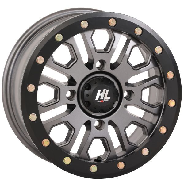 High Lifter 15x7 4/156 5+2 Gun Metal Grey Beadlock HL23 Wheel 15HL23-1556