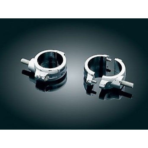 KURYAKYN CHROME STURDY UNIVERSAL 2 PIECE FORK MOUNTS FOR 41 MM FORK TUBES 41MM