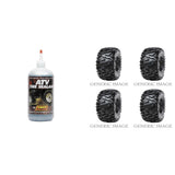4 ATV Tires (Power Grip DI2025 Radial 26x8R-14 Front, 26x10R-14 Rear) w/ Sealant